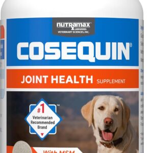 Nutramax Cosequin for Dogs Joint Health Supplement, Contains Glucosamine for Dogs, Plus Chondroitin and MSM, Supports Healthy Joints, Chewable Tablets, 250 Count