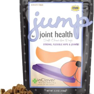 Jump Soft Chews for Daily Joint Care and Endurance Support for Dogs with Glucosamine HCl, MSM, Fish Oil, Ginger, Yucca, and Coconut Oil for All Life Stages, 5.3 oz. (30 count)