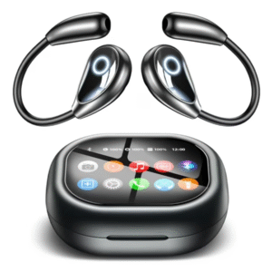 STA M94 Open Ear Headphones Intelligent Touch Screen Over The Ear Wireless Earbuds Support TF Card,60Hrs Bluetooth 5.4 Earbuds with ENC Clear Talk,Multiple EQ Modes IPX7 Waterproof for Exercise