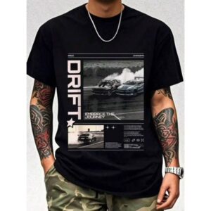 Cool Retro Vintage Japanese JDM Tokyo Japan Drift Race Car T-Shirt Cotton Summer Men's Short Sleeve Tops T-Shirt Vintage Shirts Graphic Tees Men Camisas Para Hombre