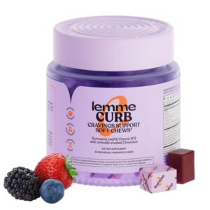 Lemme Curb Cravings Soft Chews - Manage Appetite, Support Metabolism & Lean Body w/Clinically Studied Chromium, Gymnema & B12 for Healthy Weight Management, Mixed Berry, 30 Count